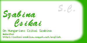 szabina csikai business card